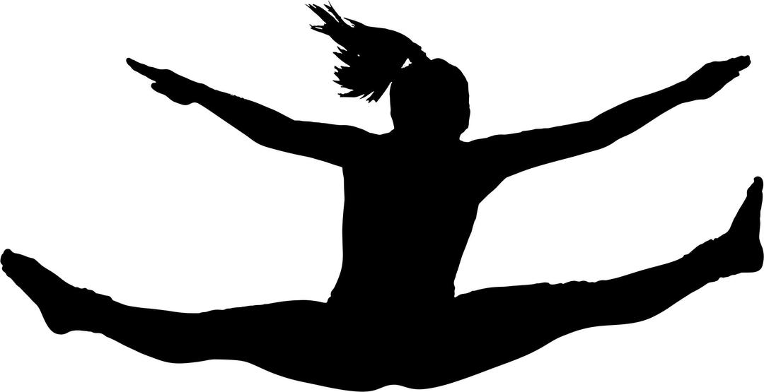 Jumping Girl Silhouette 2 png transparent