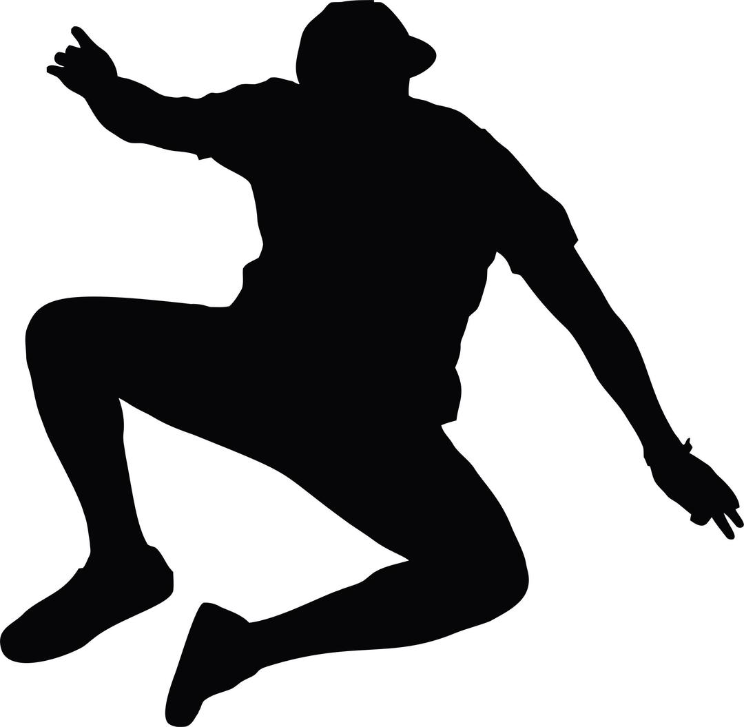 Jumping Man Silhouette png transparent