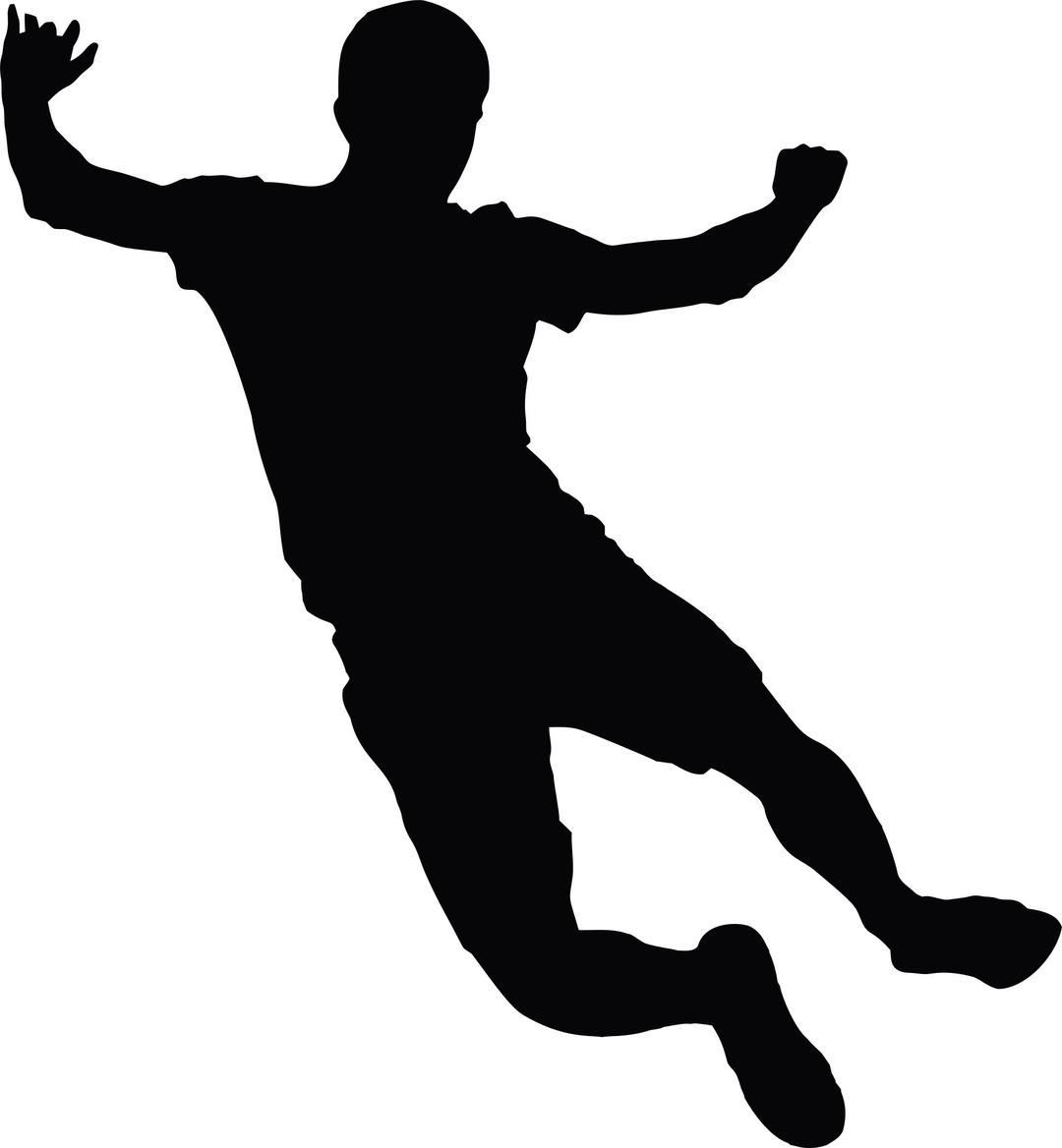 Jumping Man Silhouette 2 png transparent