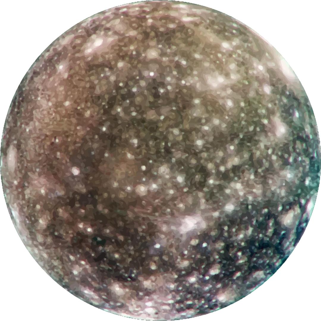 Jupiter's moon Callisto png transparent