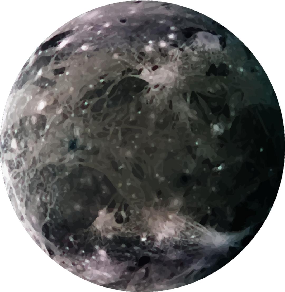 Jupiter's moon Ganymede png transparent