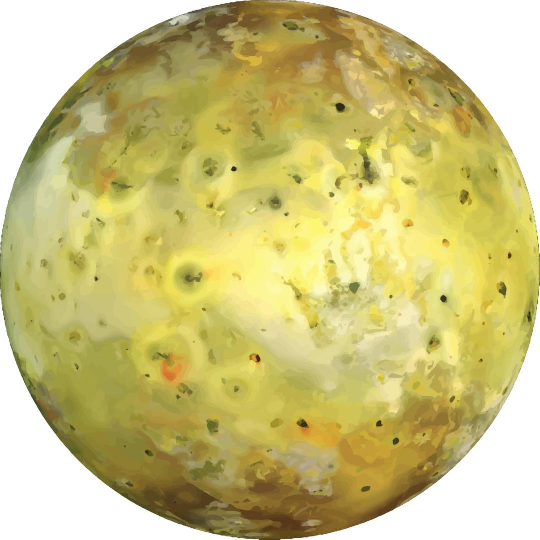 Jupiters moon Io png transparent