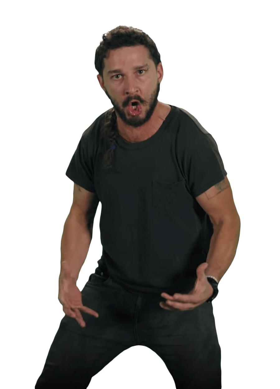 Just Do It Shia LaBeouf Pose png transparent