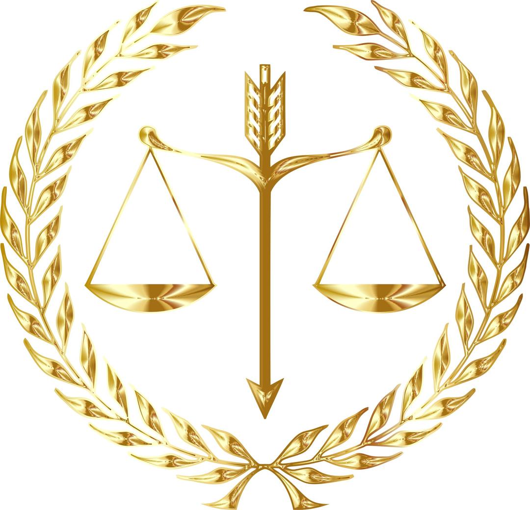 Justice Emblem Gold No Background png transparent
