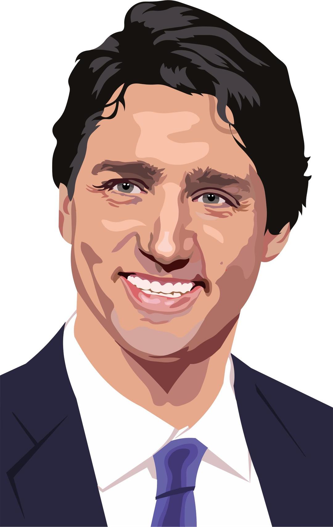 Justin Trudeau Portrait By Heblo png transparent