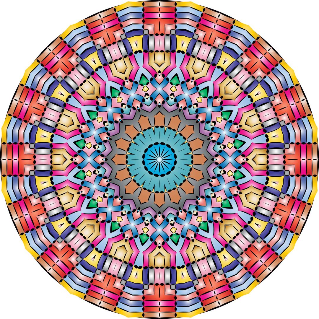 Kaleidoscopic Mandala png transparent