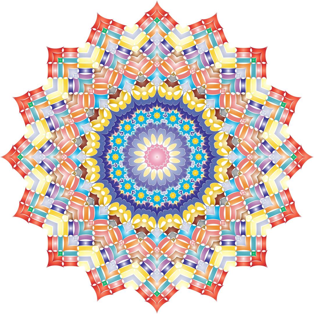 Kaleidoscopic Mandala 2 No Background png transparent