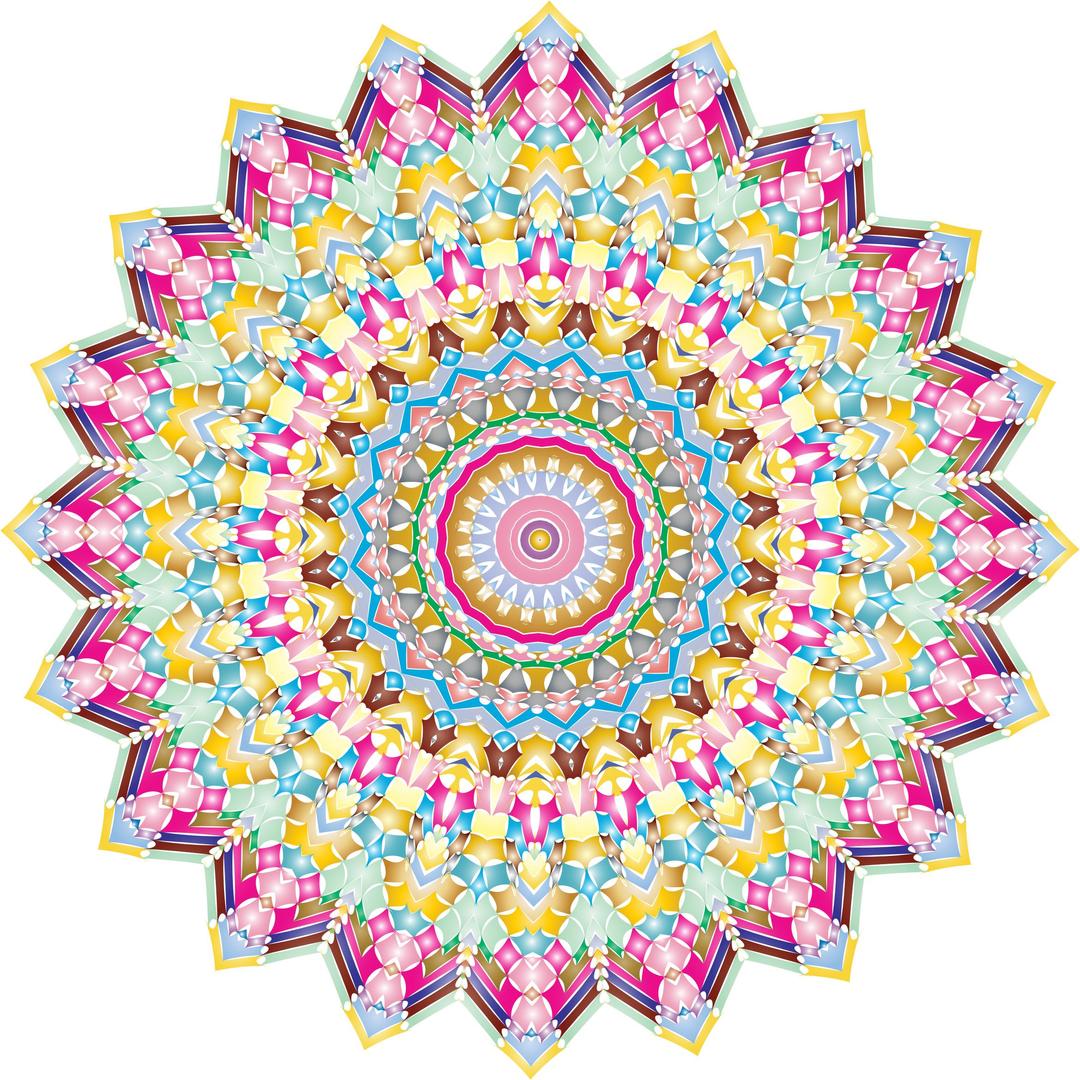 Kaleidoscopic Mandala 4 No Backgorund png transparent