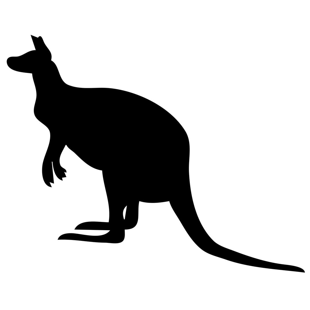 Kangaroo contour png transparent