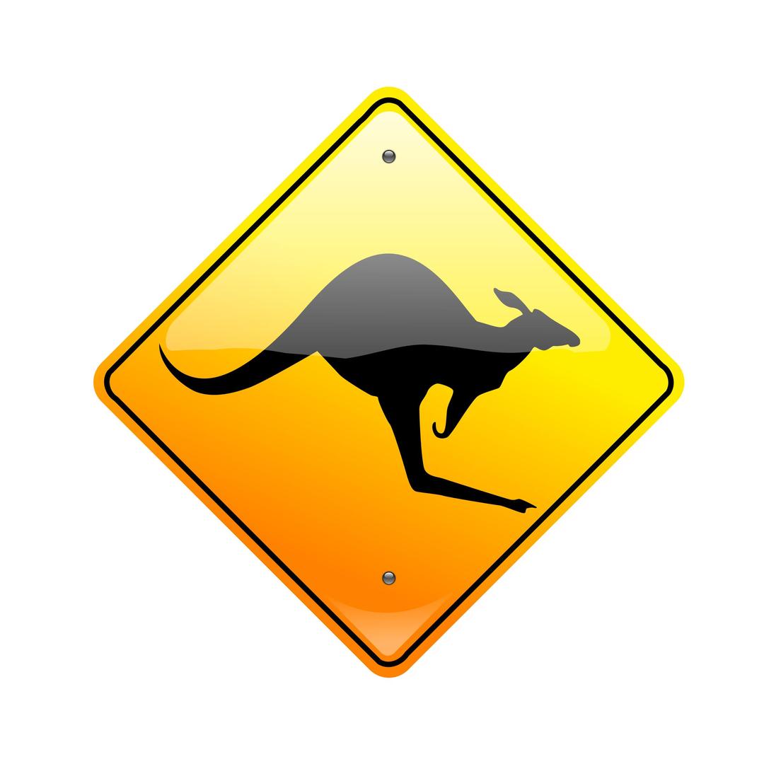 Kangaroo Sign png transparent
