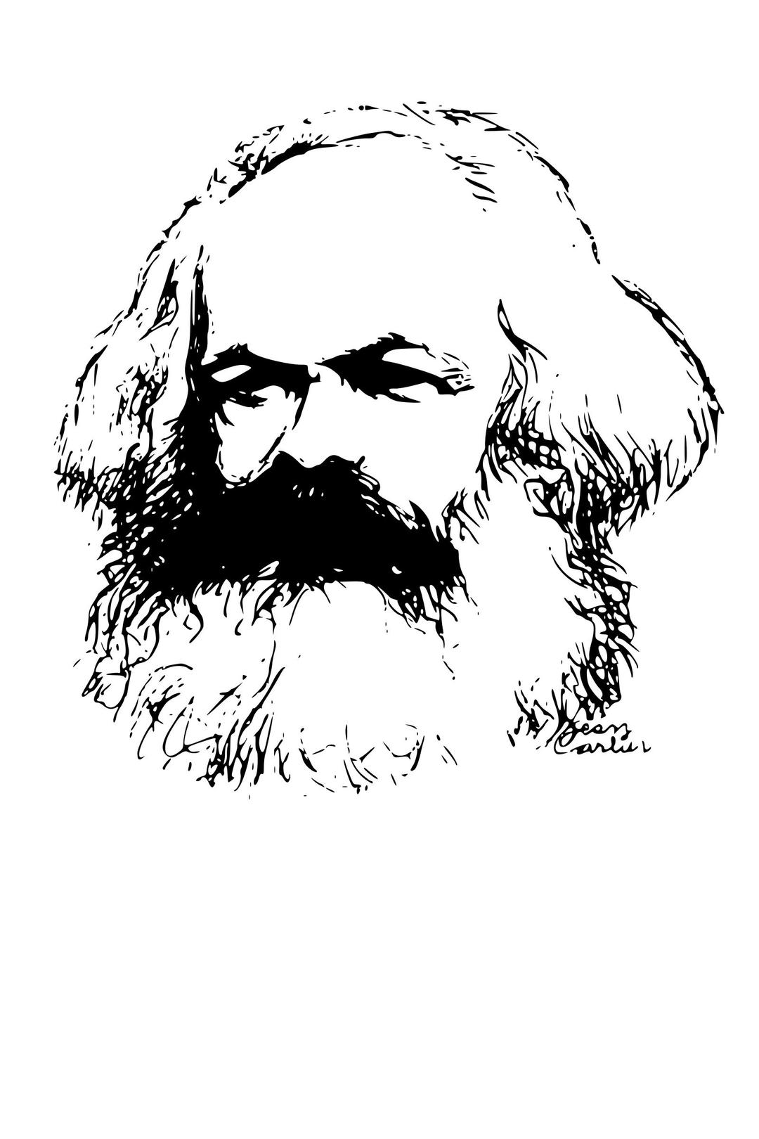 Karl Marx portrait png transparent