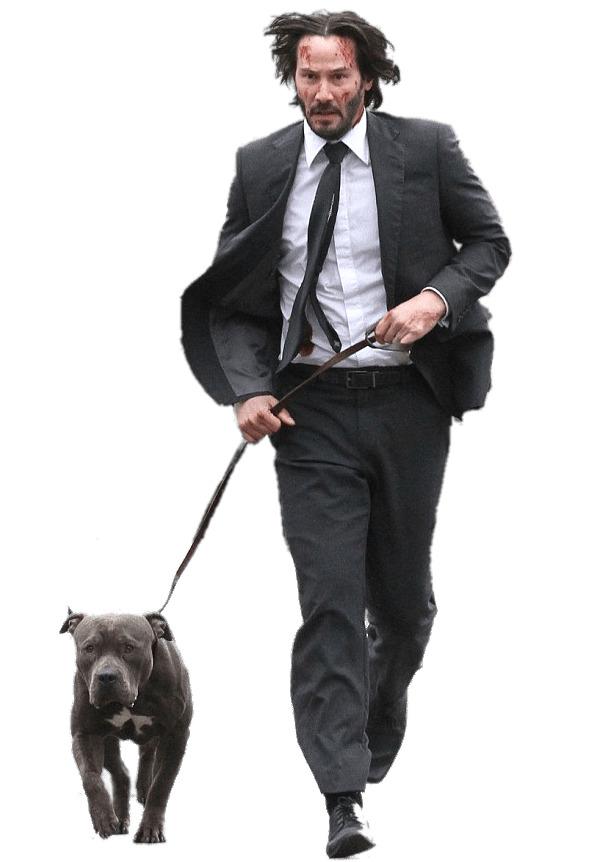 Keanu Reeves Film Scene With Dog png transparent