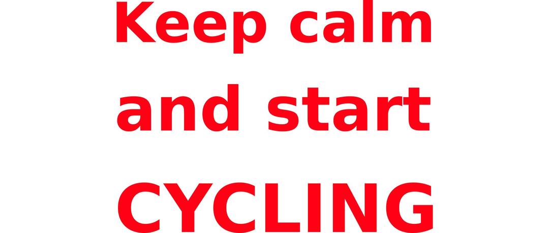 Keep calm & start cycling png transparent