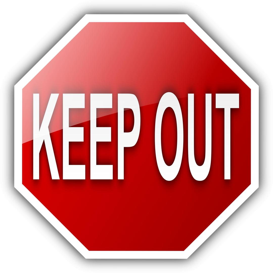 keep out! png transparent
