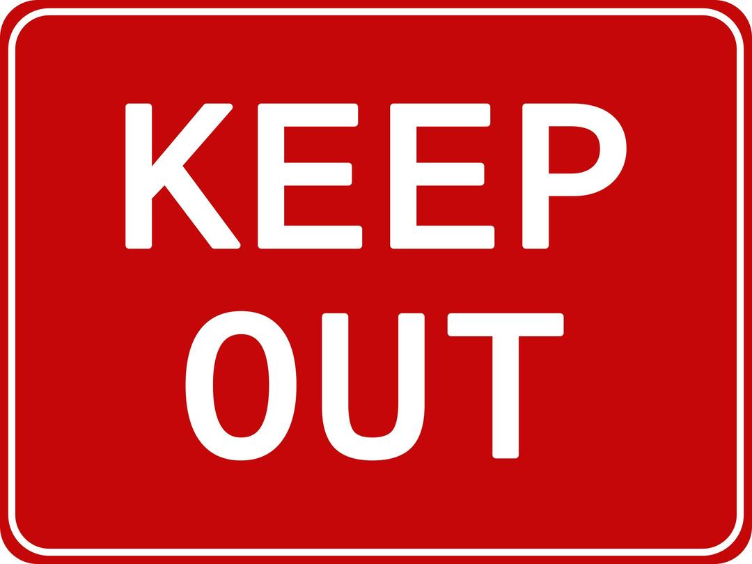 Keep Out Sign png transparent
