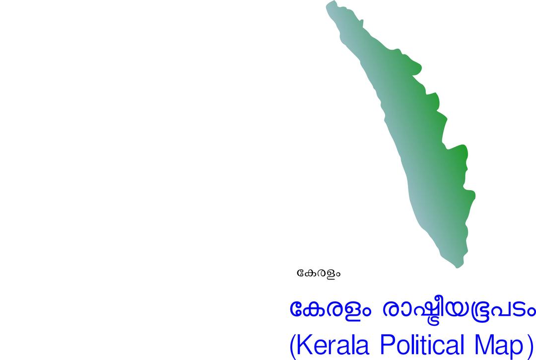 Kerala Political Map png transparent