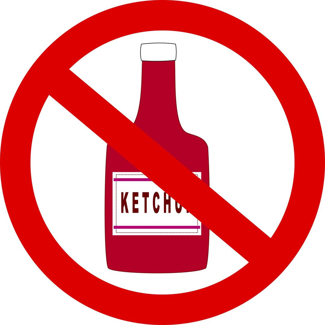 Ketchup forbidden png transparent