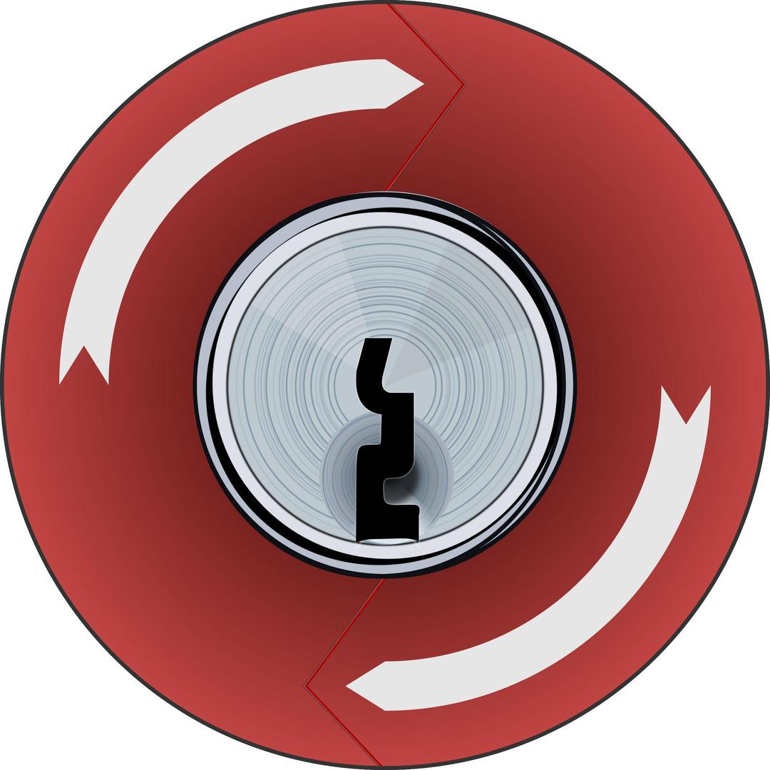 Key Lock E-Stop Push Button png transparent