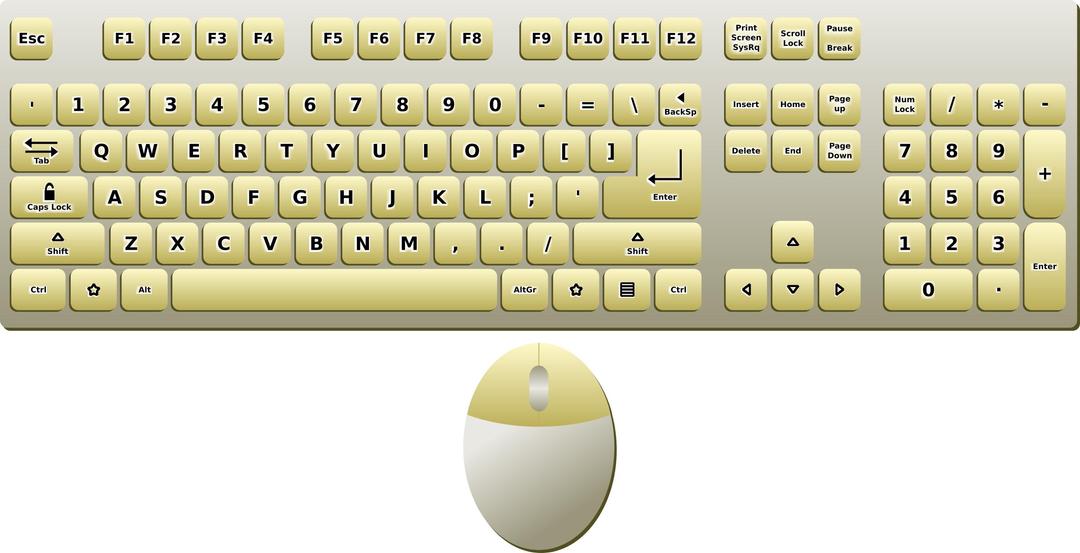 Keyboard Mouse topview png transparent