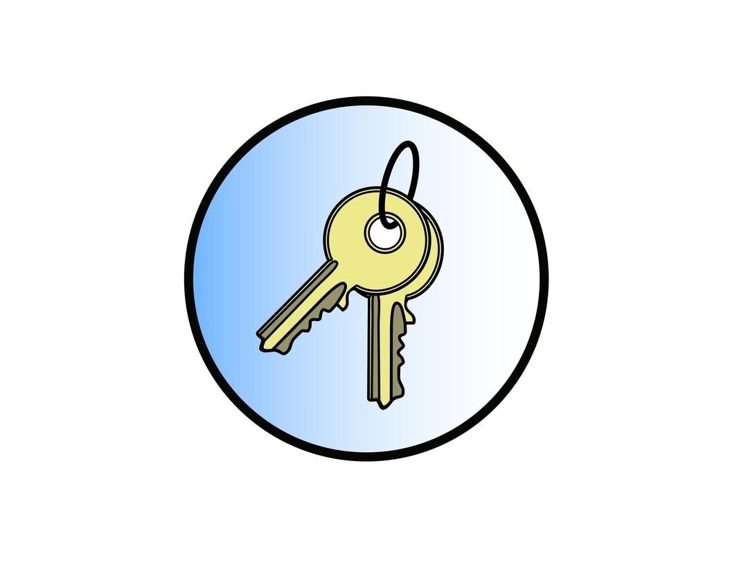 Keys in Ellipse png transparent