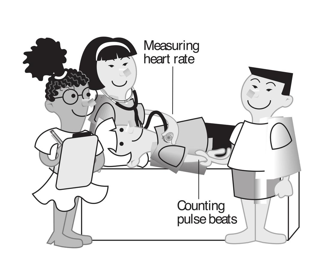 Kids measuring heart rate png transparent