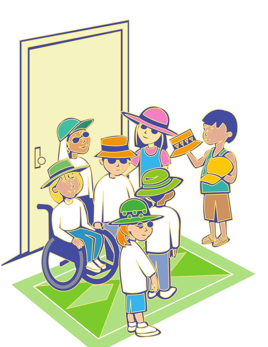 kids with hats png transparent