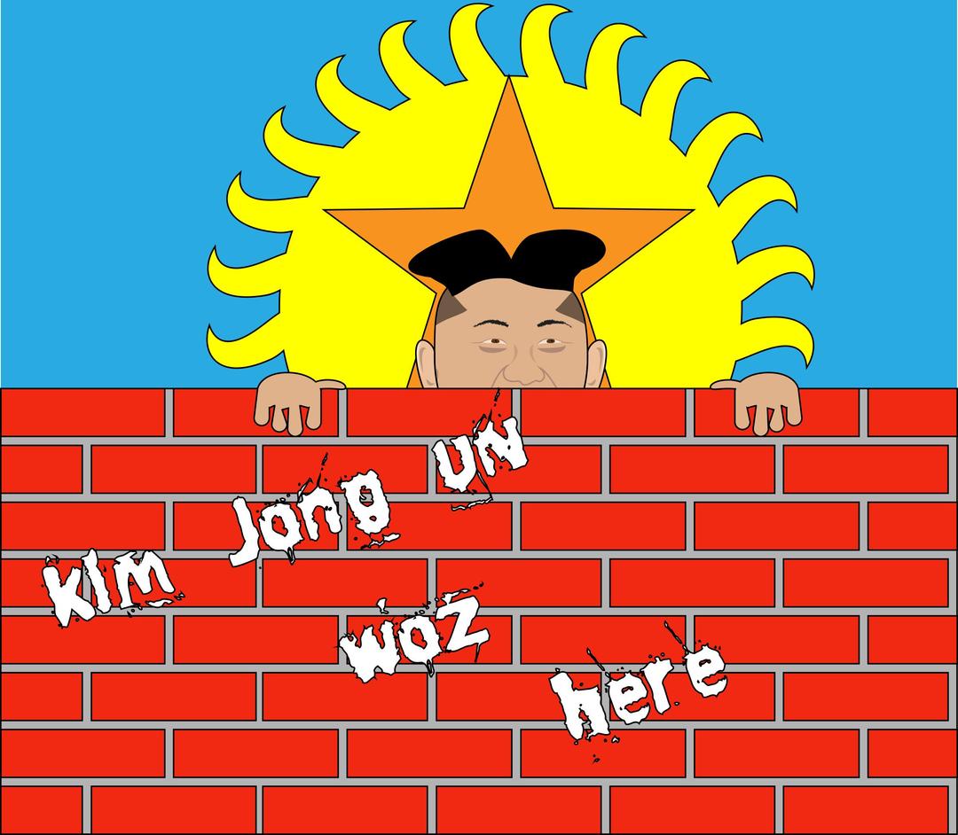 Kim Jong Un woz here png transparent