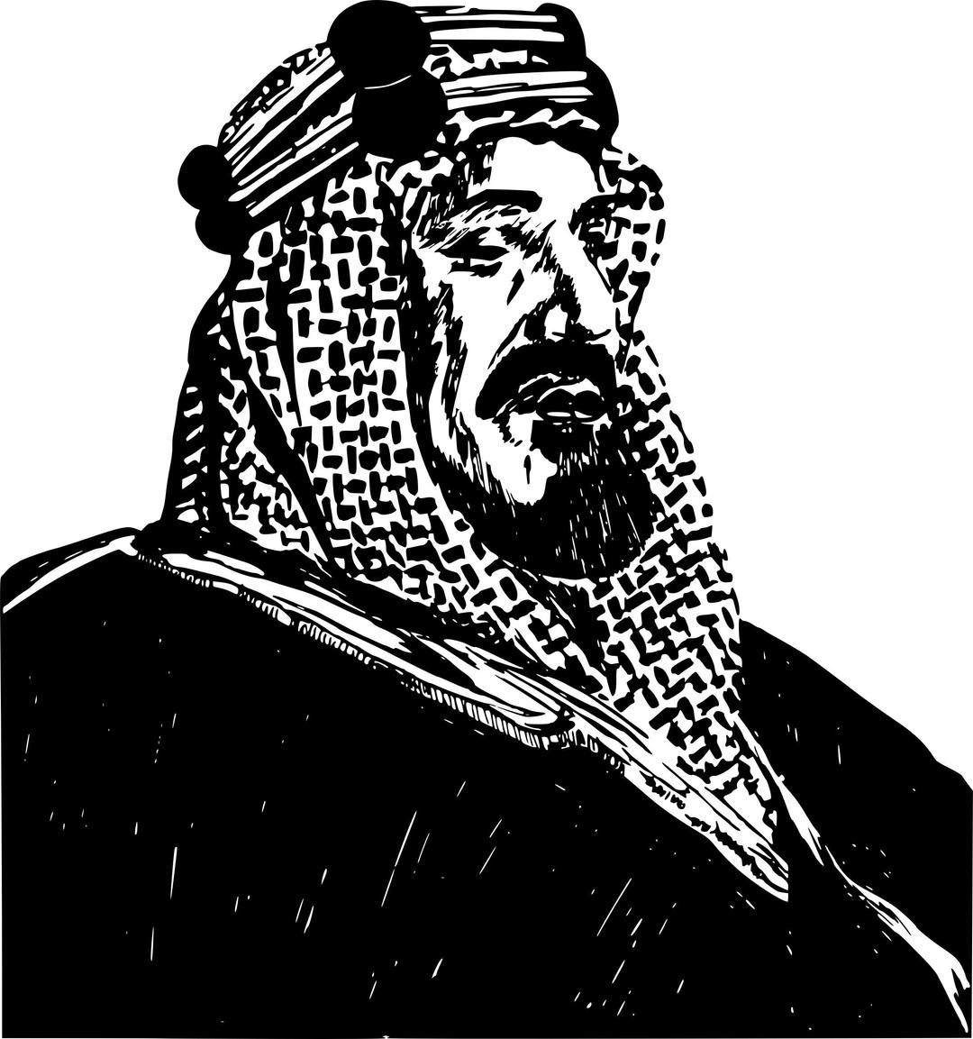 King Abdulaziz of Saudi Arabia png transparent