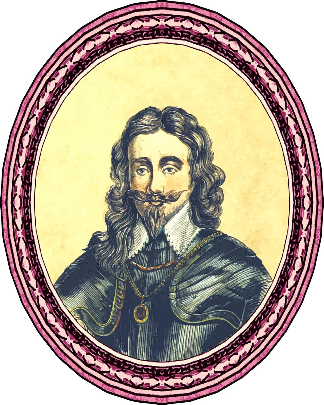 King Charles I (framed) png transparent