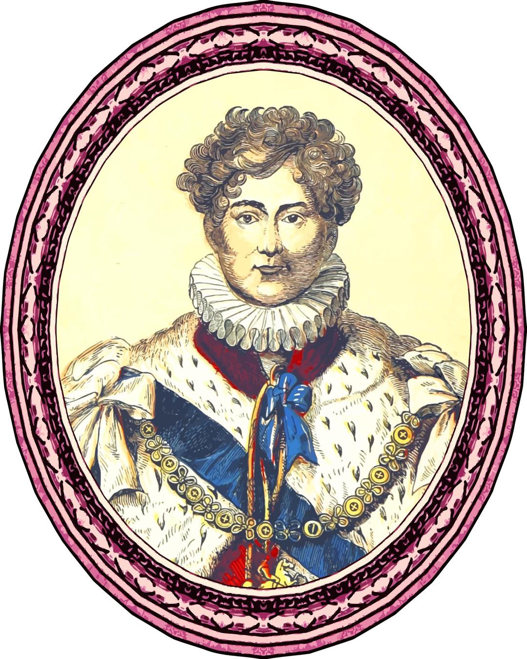 King George IV (framed) png transparent