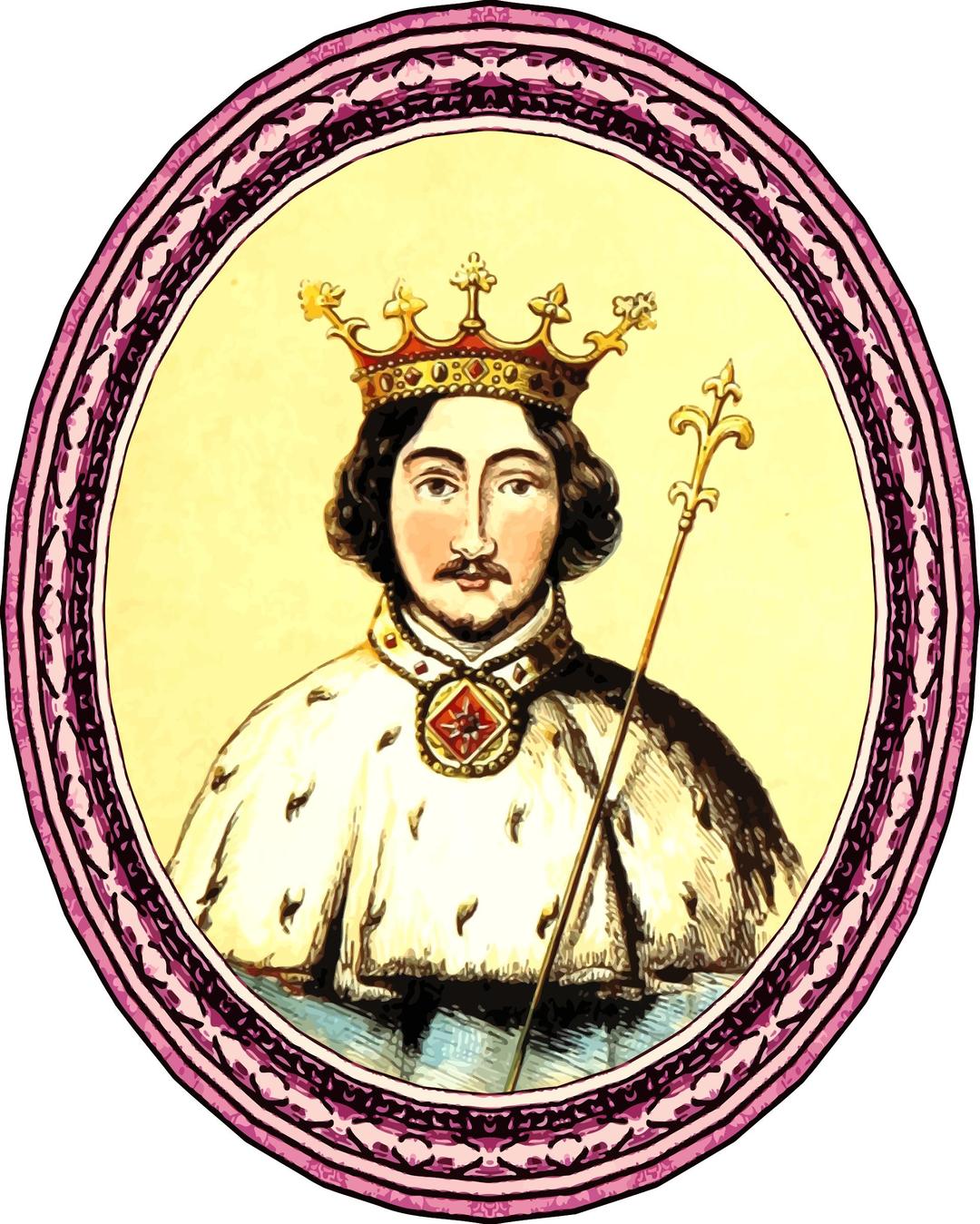 King Richard II (framed) png transparent