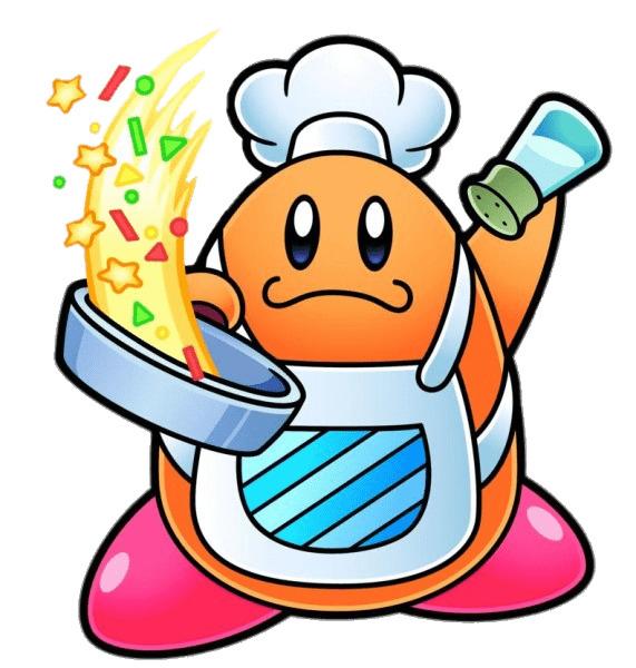 Kirby Chef Kawasaki Preparing Dish png transparent
