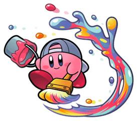 Kirby Is Painting png transparent