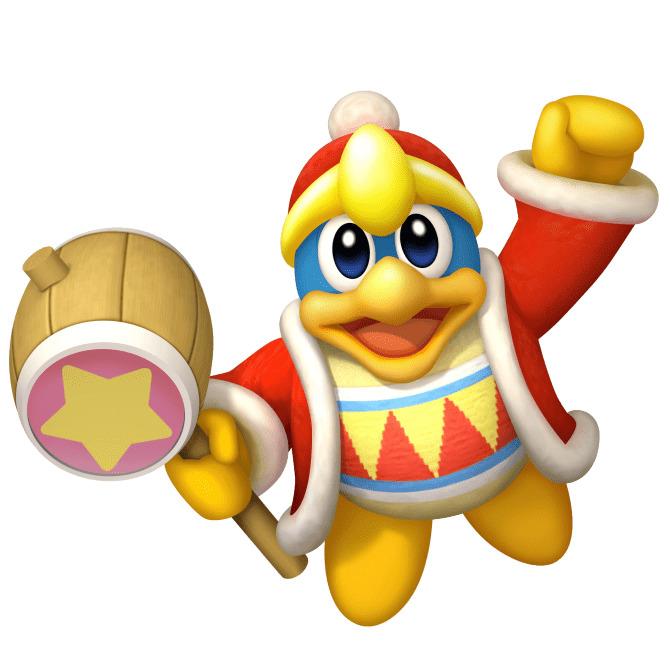 Kirby King Dedede Flying With Hammer png transparent