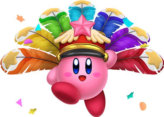 Kirby Wearing Carnival Hat png transparent