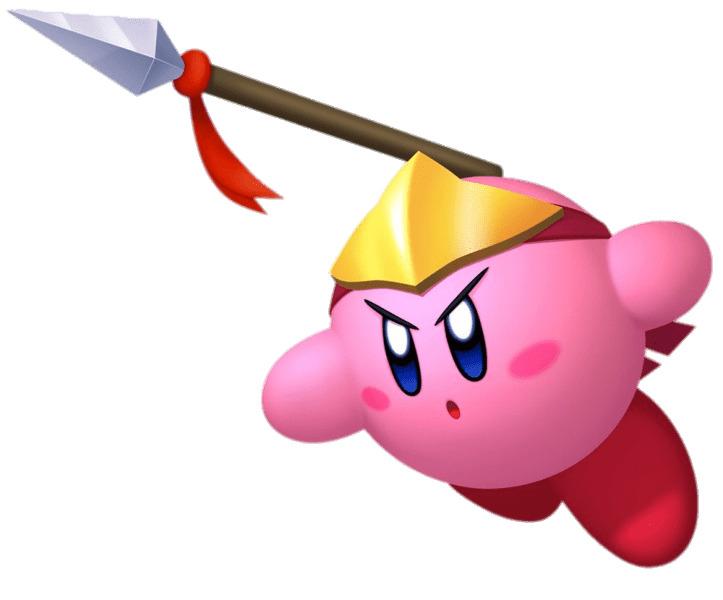 Kirby With A Spear png transparent