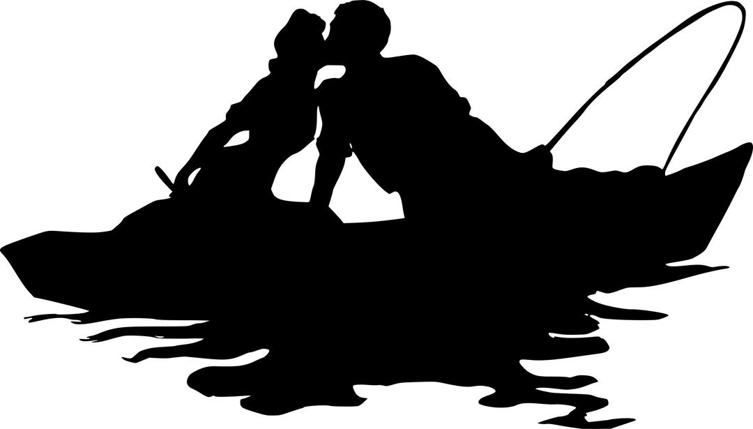 Kiss on a boat png transparent