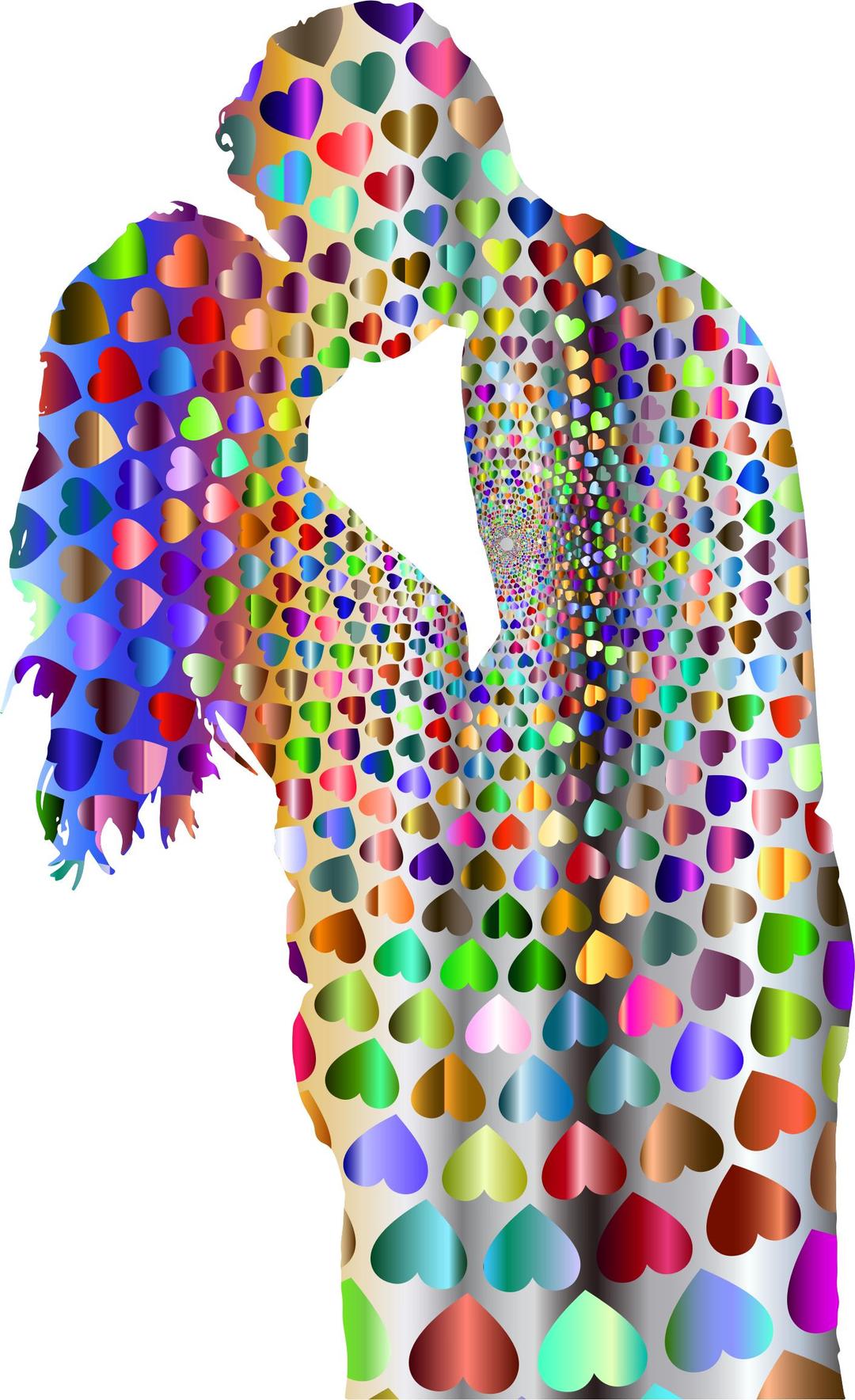 Kissing Couple Hearts Variation 4 png transparent