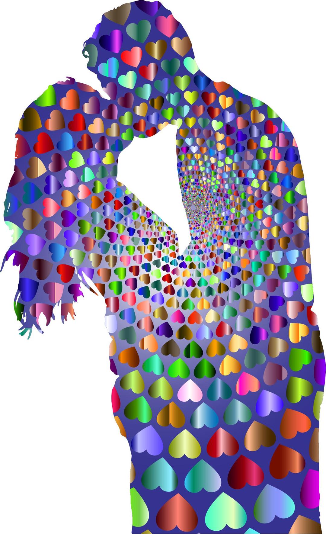 Kissing Couple Hearts Variation 6 png transparent