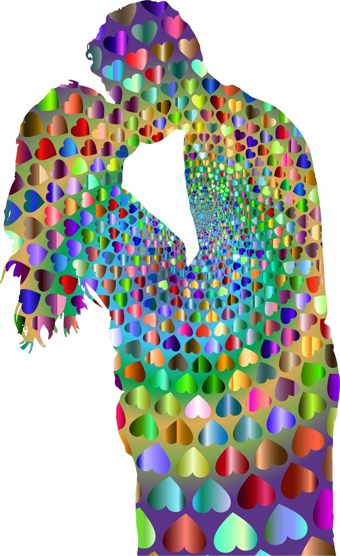 Kissing Couple Hearts Variation 7 png transparent