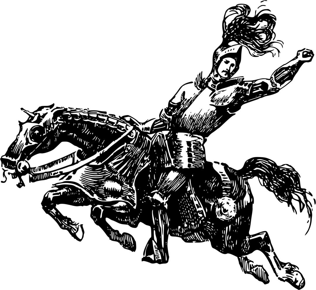 Knight on horseback png transparent