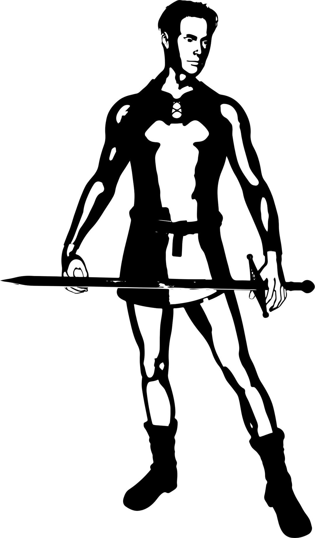 Knight With Sword Silhouette png transparent