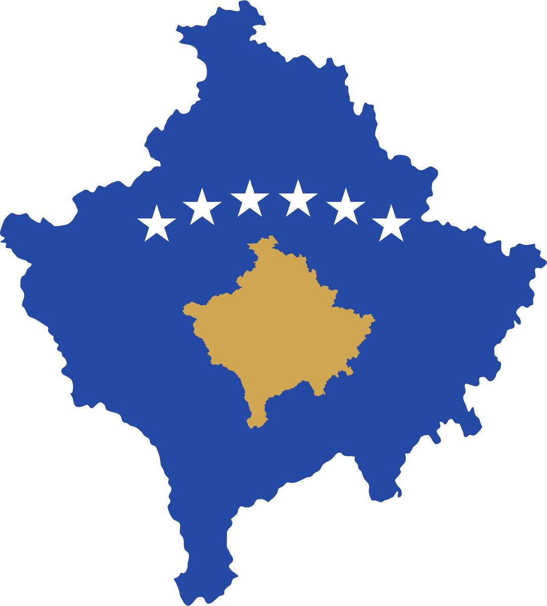 Kosovo Map Flag png transparent