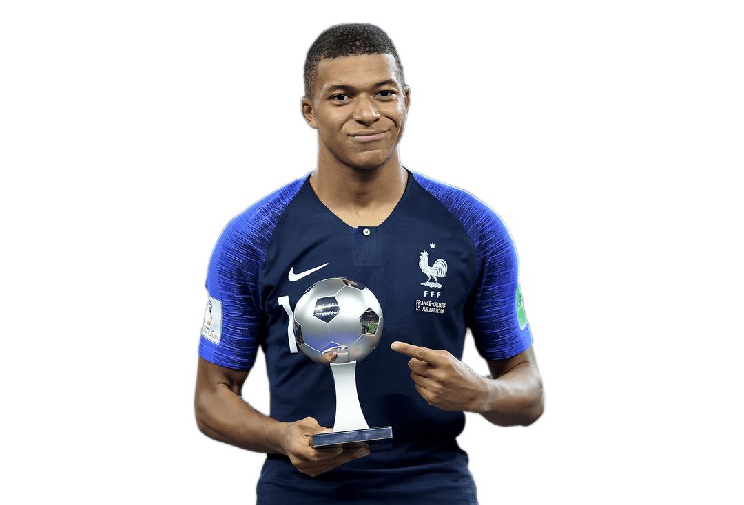Kylian Mbappe Young Player Award png transparent