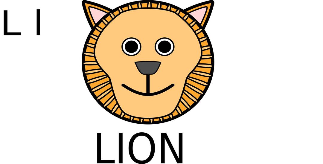 L for Lion png transparent