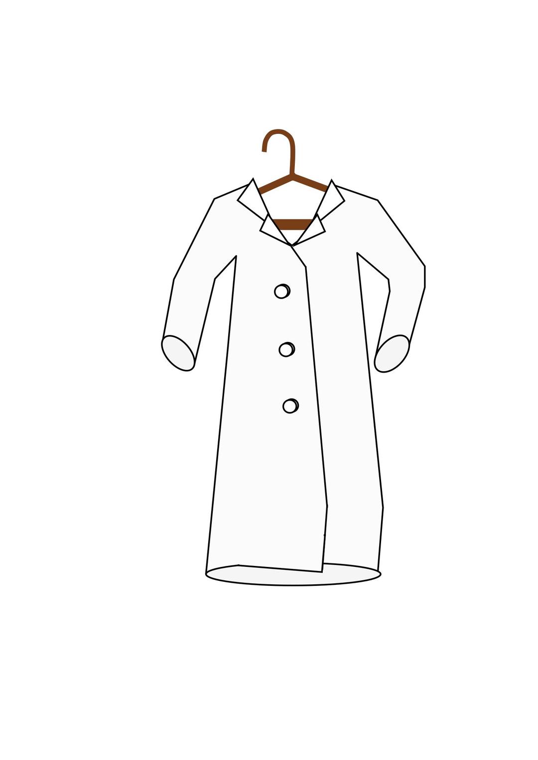 Lab coat on a hanger png transparent