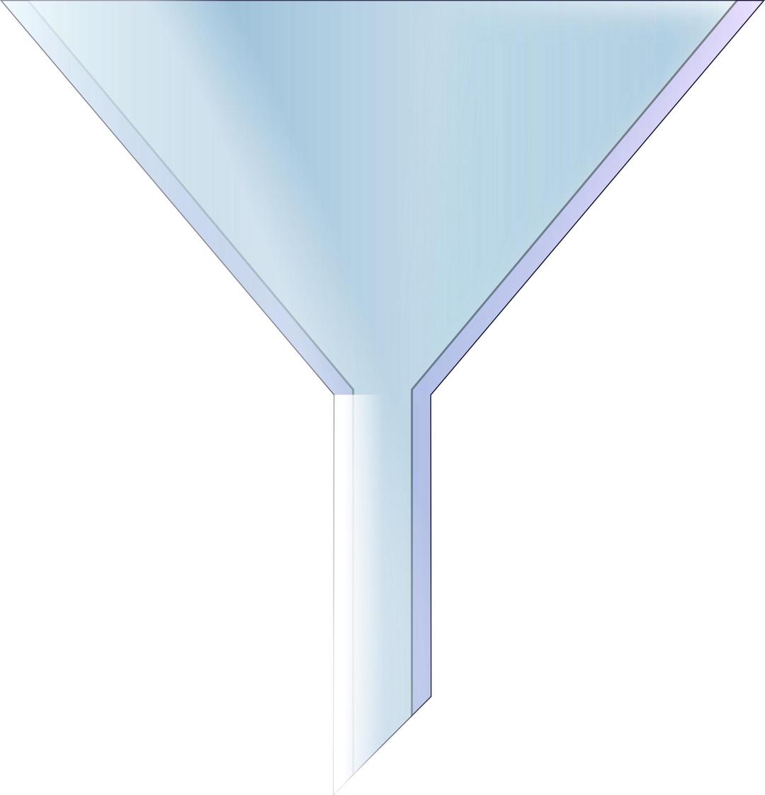Laboratory conical funnel png transparent