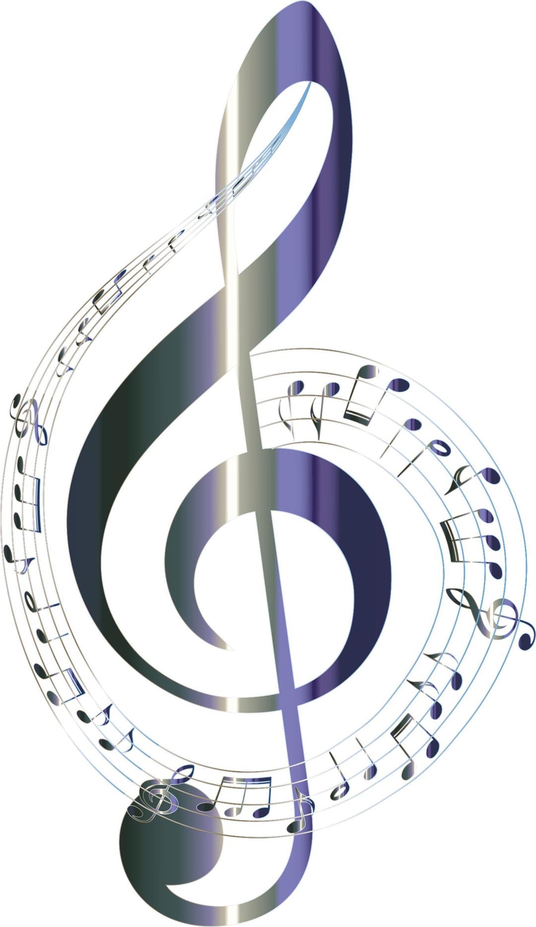 Lacquered Musical Notes Typography No Background png transparent