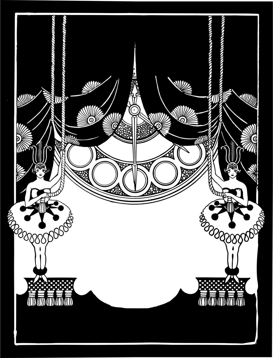Ladies and Stage Curtain png transparent