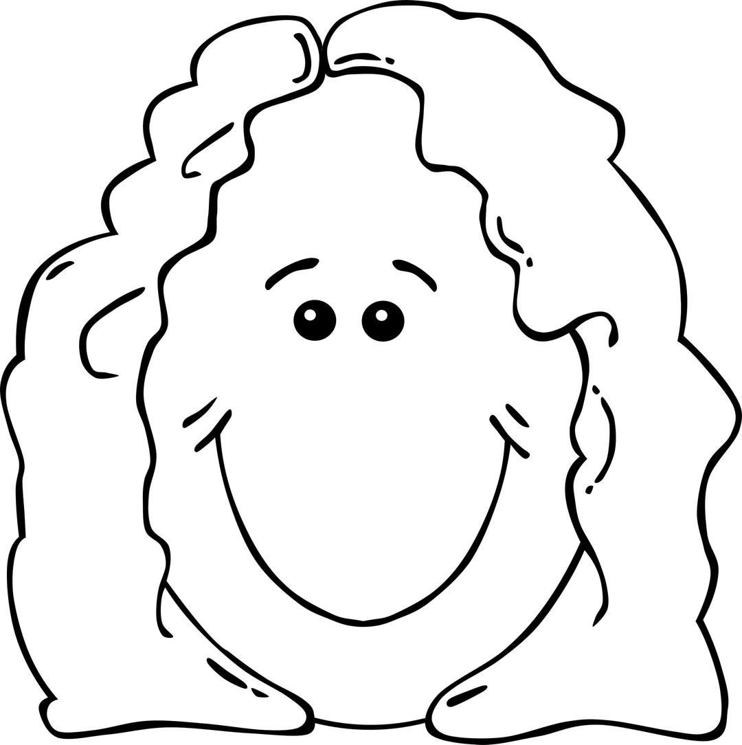Lady Face from World Label png transparent